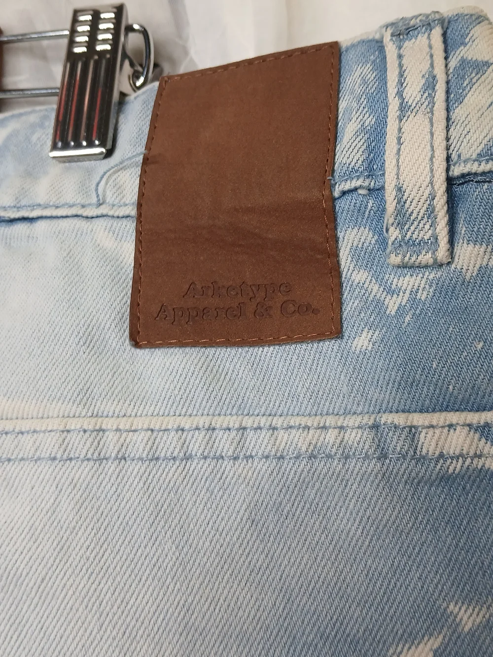 Bleached Light Blue Ripped Men’s Denim Shorts